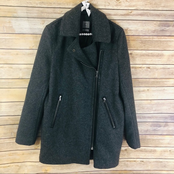 GAP Jackets & Blazers - Gap Gray Moto Coat. Size Small.